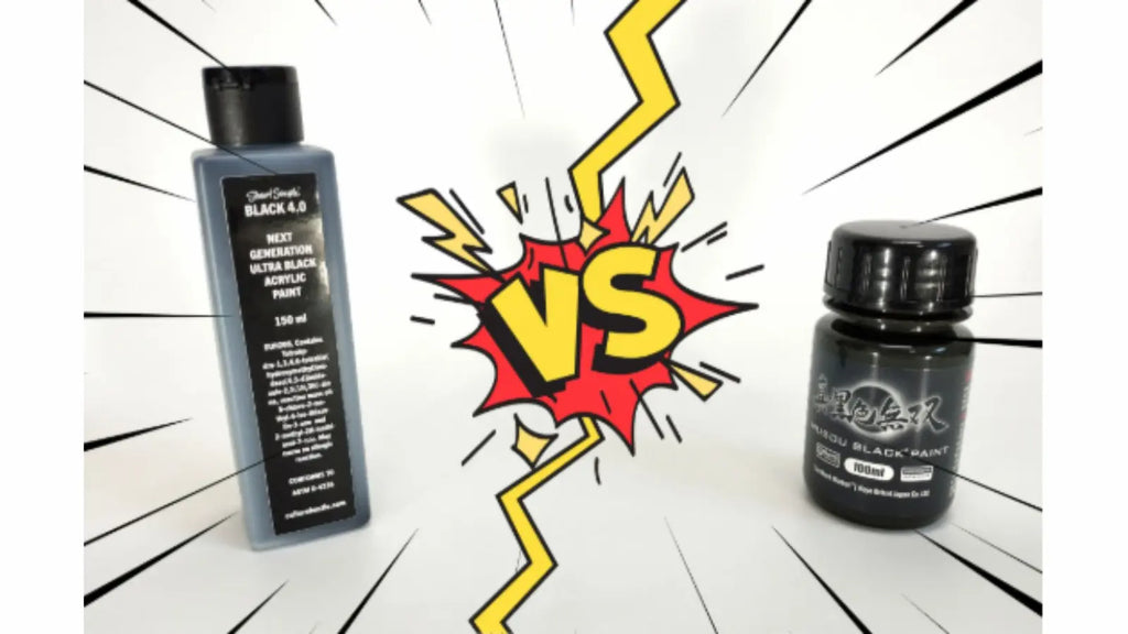 【世界一黒い水性塗料】 BLACK4.0 VS 真・黒色無双!!