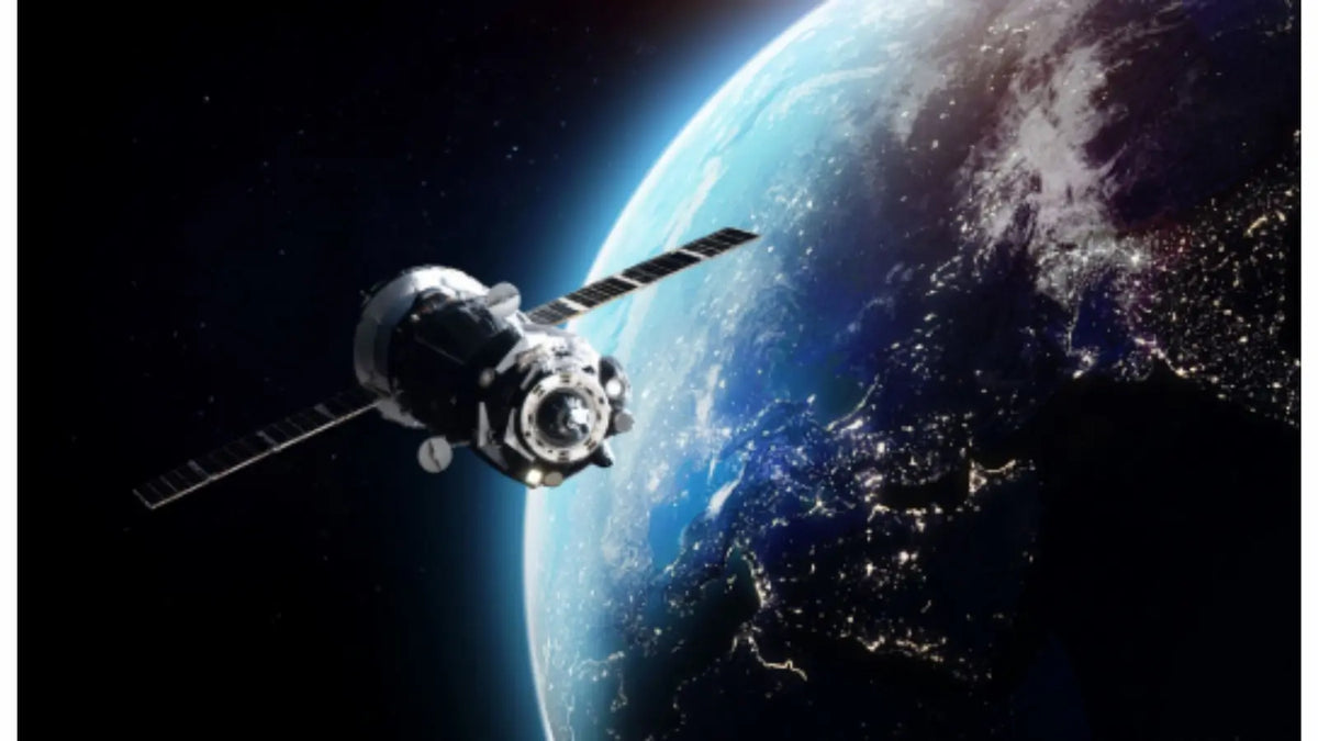 スタートラッカーを搭載した人工衛星のイメージイラスト